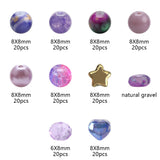 200Pcs/Box 8MM Colorful Bracelets Stone Beading Glass Crack Round Beads Gravel