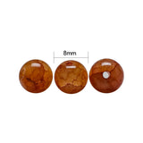 200Pcs 8MM Round Crackle Beads for DIY Charm Bracelet Craft