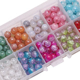 200Pcs 8MM Round Crackle Beads for DIY Charm Bracelet Craft