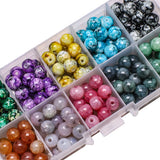 200Pcs 8MM Round Crackle Beads for DIY Charm Bracelet Craft