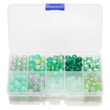 200Pcs/Box 8mm Green Crystal Glass Beads Jewelry Making Kits