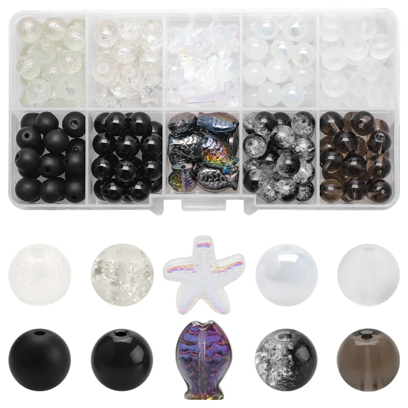 200Pcs/Box 8mm Green Crystal Glass Beads Jewelry Making Kits