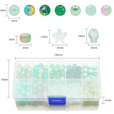 200Pcs/Box 8mm Green Crystal Glass Beads Jewelry Making Kits