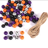 200Pcs Wood Beads & Beading Cords Set - Jewelry Making Kit with Box