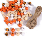 200Pcs Wood Beads & Beading Cords Set - Jewelry Making Kit with Box