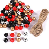 200Pcs Wood Beads & Beading Cords Set - Jewelry Making Kit with Box