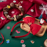 200Pcs Christmas Wood Buttons Santa Tree Bell Socks Beads 2-Hole Flatback DIY