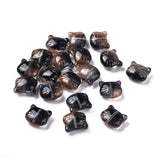 200Pcs Cat Glass Beads Colorful Animal Loose Spacer Charms DIY Jewelry Making