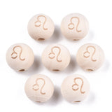 200Pcs Constellation Wood Beads DIY Bracelet Necklace Making