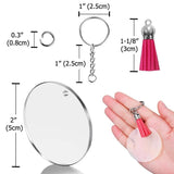 200Pcs Clear Acrylic Keychain Blanks for DIY Vinyl Crafting