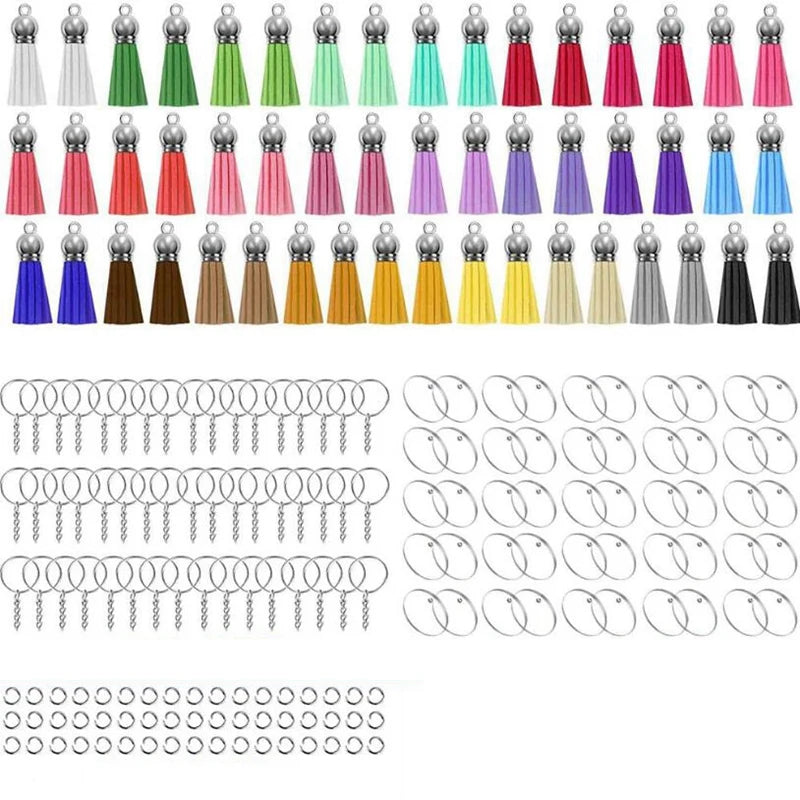 200Pcs Clear Acrylic Keychain Blanks for DIY Vinyl Crafting