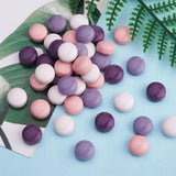 200Pcs Flat Round Mosaic Tiles Glass Cabochons for DIY Crafts Jewelry Making