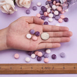 200Pcs Flat Round Mosaic Tiles Glass Cabochons for DIY Crafts Jewelry Making