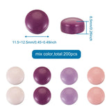 200Pcs Flat Round Mosaic Tiles Glass Cabochons for DIY Crafts Jewelry Making
