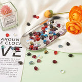 200Pcs Colorful Teardrop Glass Beads for Jewelry Making