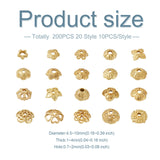 200Pcs Plated Flower Bead Caps Filigree Spacer Jewelry Making Diy