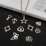200Pcs Stainless Steel Pendants for DIY Jewelry Making