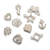 200Pcs Stainless Steel Pendants for DIY Jewelry Making