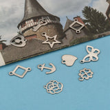 200Pcs Stainless Steel Pendants for DIY Jewelry Making