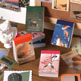 200Pcs Ins Washi Paper Nature Scenery Mini Book Scrapbooking Stickers