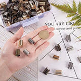 200Pcs Leather Rope Clip Fastener Crimping Cord String For DIY Craft Making
