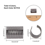 200Pcs Leather Rope Clip Fastener Crimping Cord String For DIY Craft Making