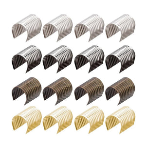 200Pcs Leather Rope Clip Fastener Crimping Cord String For DIY Craft Making