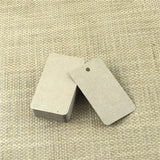 200Pcs Blank Brown Square Labels with Round Stickers for Toys and Jewelry