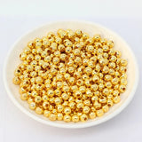 200Pcs Metal Round Beads for Jewelry Making DIY Bracelets Charms 2-8mm