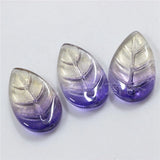 200Pcs Petal Shape Mixed Green Czech Crystal Glass Bead Leaf Charms DIY Jewelry