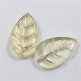 200Pcs Petal Shape Mixed Green Czech Crystal Glass Bead Leaf Charms DIY Jewelry