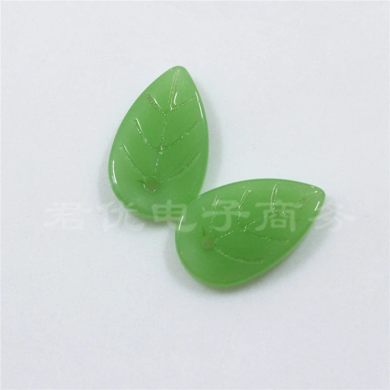 200Pcs/Lot Mixed Green Czech Crystal Glass Bead Charms