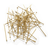 200Pcs Raw Brass Flat Head Pins 25-50mm DIY Jewelry Components