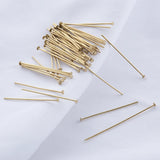 200Pcs Raw Brass Flat Head Pins 25-50mm DIY Jewelry Components