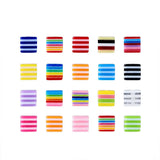 200Pcs Stripe Pattern Resin Beads for Jewelry Making