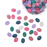 200Pcs Mixed Electroplate Druzy Resin Cabochons Oval Natural Stone