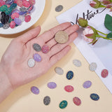 200Pcs Mixed Electroplate Druzy Resin Cabochons Oval Natural Stone