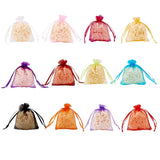 200Pcs Mixed Organza Gift Bag Jewelry Wedding Party Candy Pouches