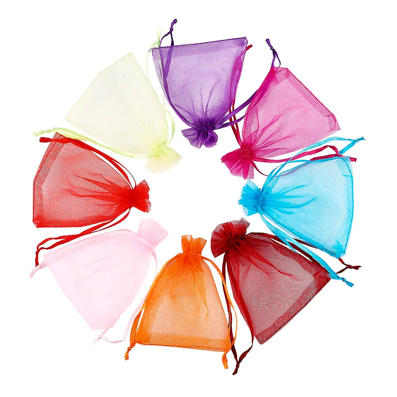 200Pcs Mixed Organza Gift Bag Jewelry Wedding Party Candy Pouches