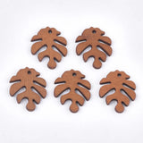 200Pcs Monstera Leaf Wooden Pendants Summer Necklace Earrings DIY Jewelry Making
