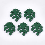 200Pcs Monstera Leaf Wooden Pendants Summer Necklace Earrings DIY Jewelry Making