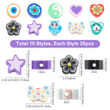 200Pcs Polymer Clay Beads Crystal Thread Scissors DIY Jewelry Making Kit