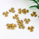 200Pcs Natural Brass Flower Beads Cap 10mm DIY Jewelry