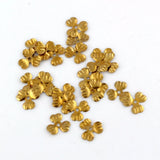 200Pcs Natural Brass Flower Beads Cap 10mm DIY Jewelry