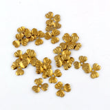 200Pcs Natural Brass Flower Beads Cap 10mm DIY Jewelry