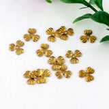 200Pcs Natural Brass Flower Beads Cap 10mm DIY Jewelry
