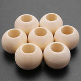 200Pcs 20mm Natural Wooden Beads for Jewelry Making