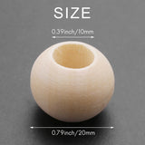 200Pcs 20mm Natural Wooden Beads for Jewelry Making