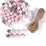 200Pcs Colorful Wooden Beads 16mm Round Loose Wood Ball Bead Diy Jewelry Making