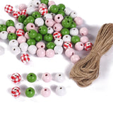 200Pcs Colorful Wooden Beads 16mm Round Loose Wood Ball Bead Diy Jewelry Making